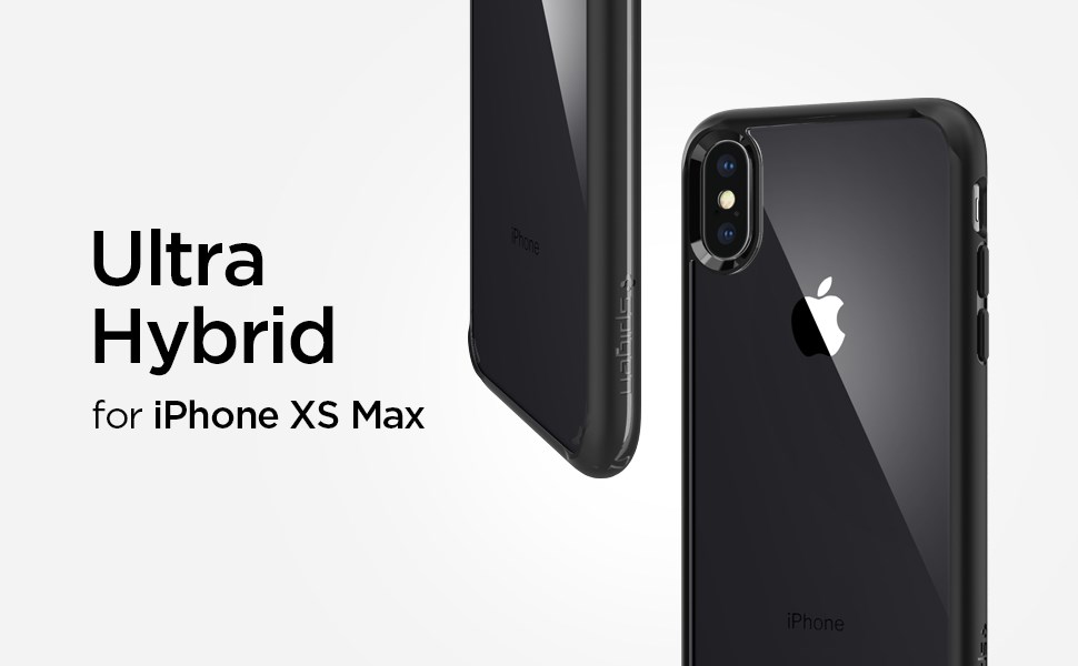 SPIGEN - iPhone XS Max Case Ultra Hybrid, Matte Black (065CS25128)