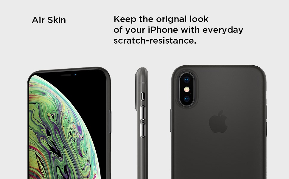 SPIGEN - Apple iPhone X/XS Case Airskin, Black (063CS24910)