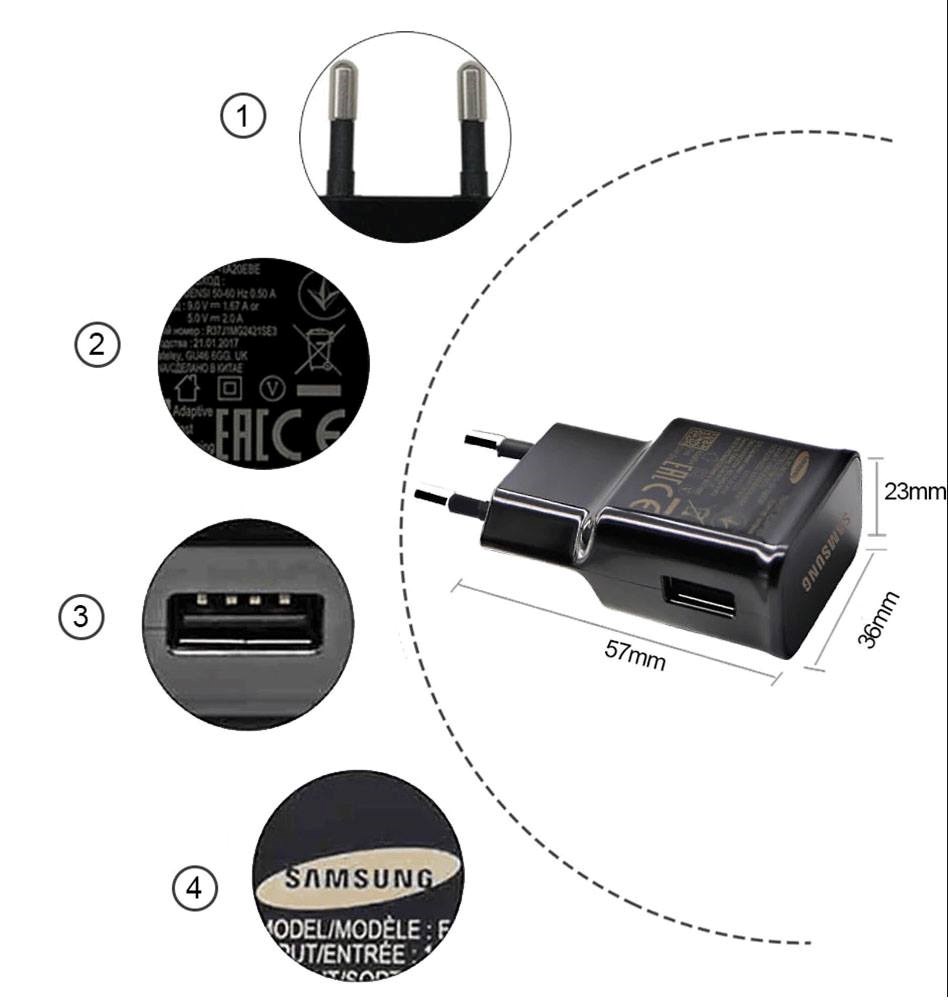 Samsung - Fast Charging Travel Power Adapter USB-C, Black (EP-TA20CBCQGCH)